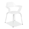 Officesource Zella Collection Stackable Chair with Chrome Frame 6054WH